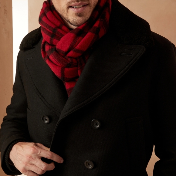 COPY - Gorgeous Italian Melton Peacoat with Sherling Collar - Picture 3 of 10